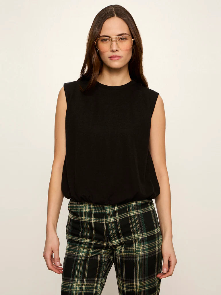 Quinn Bubble Shell Tank - Black