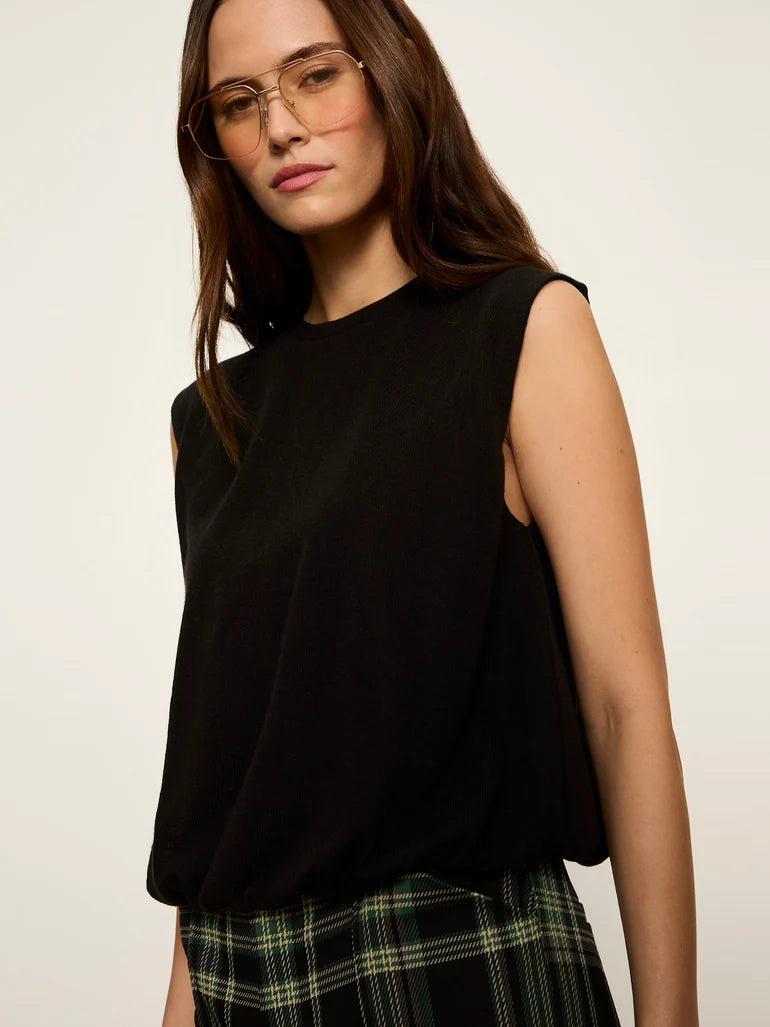 Quinn Bubble Shell Tank - Black