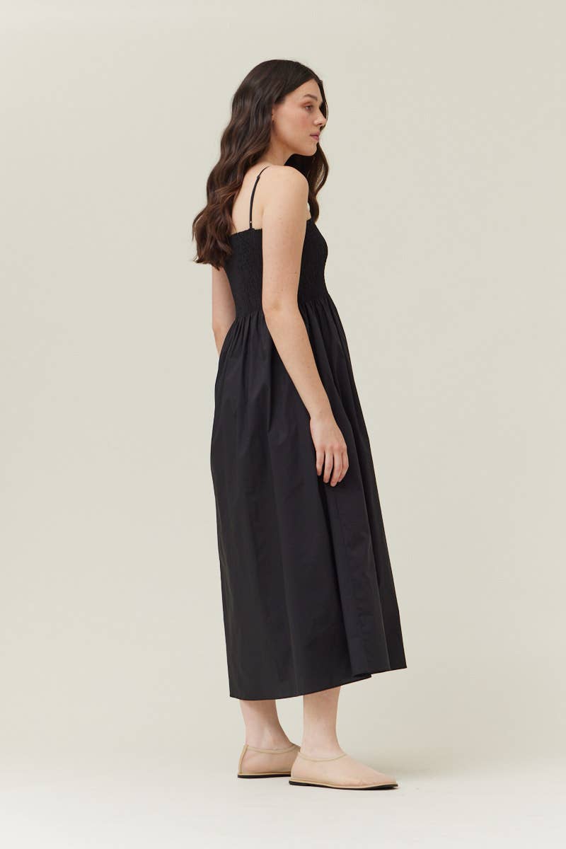  SMOCKED TOP MAXI DRESS