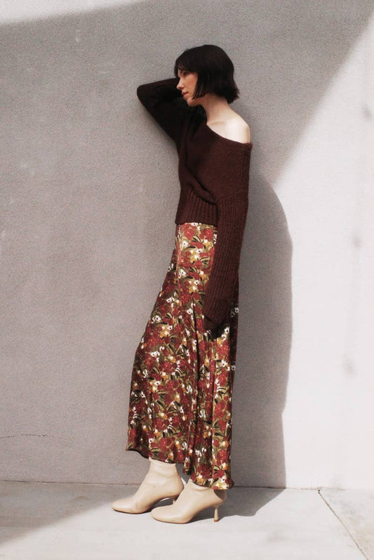 Dark Jewel Floral Print Maxi Dress