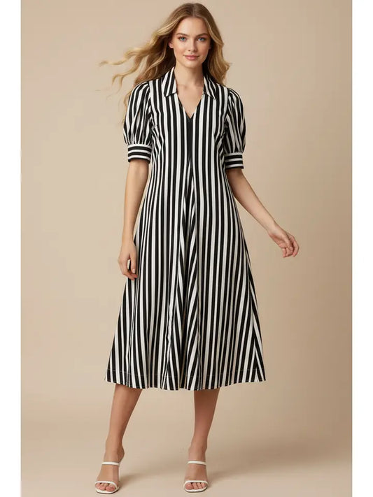 The Monroe Stripe Midi Dress