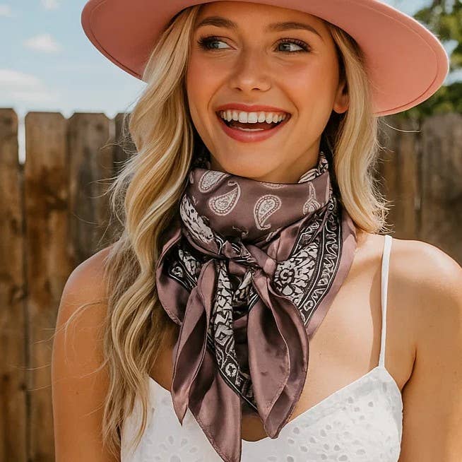 Two Tone Paisley Wild Rag / Scarf