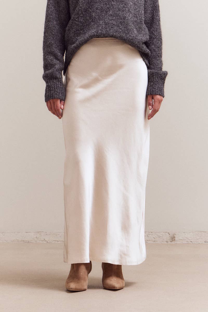 Mermaid Fit Satin Skirt