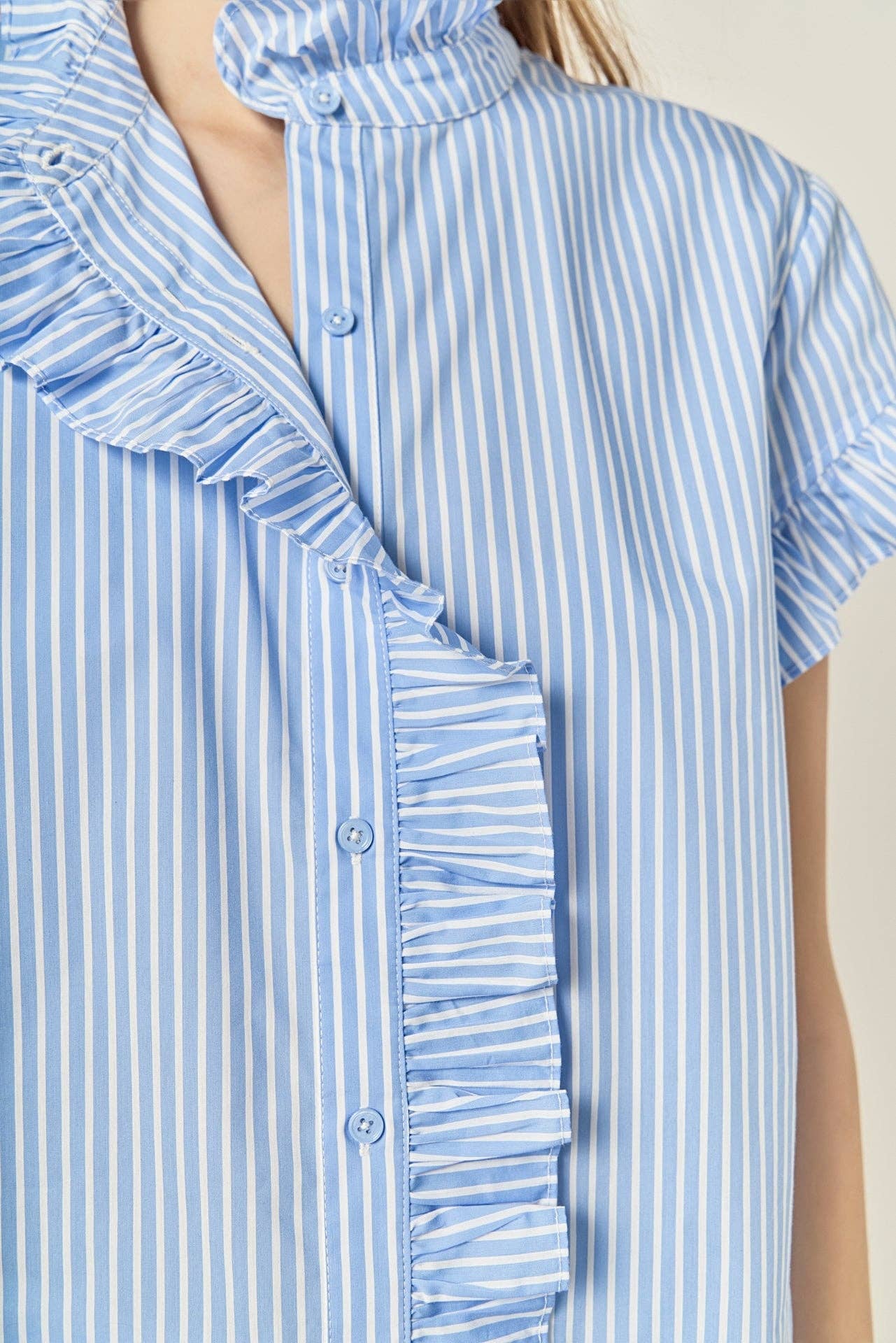 Striped Ruffle Shirt