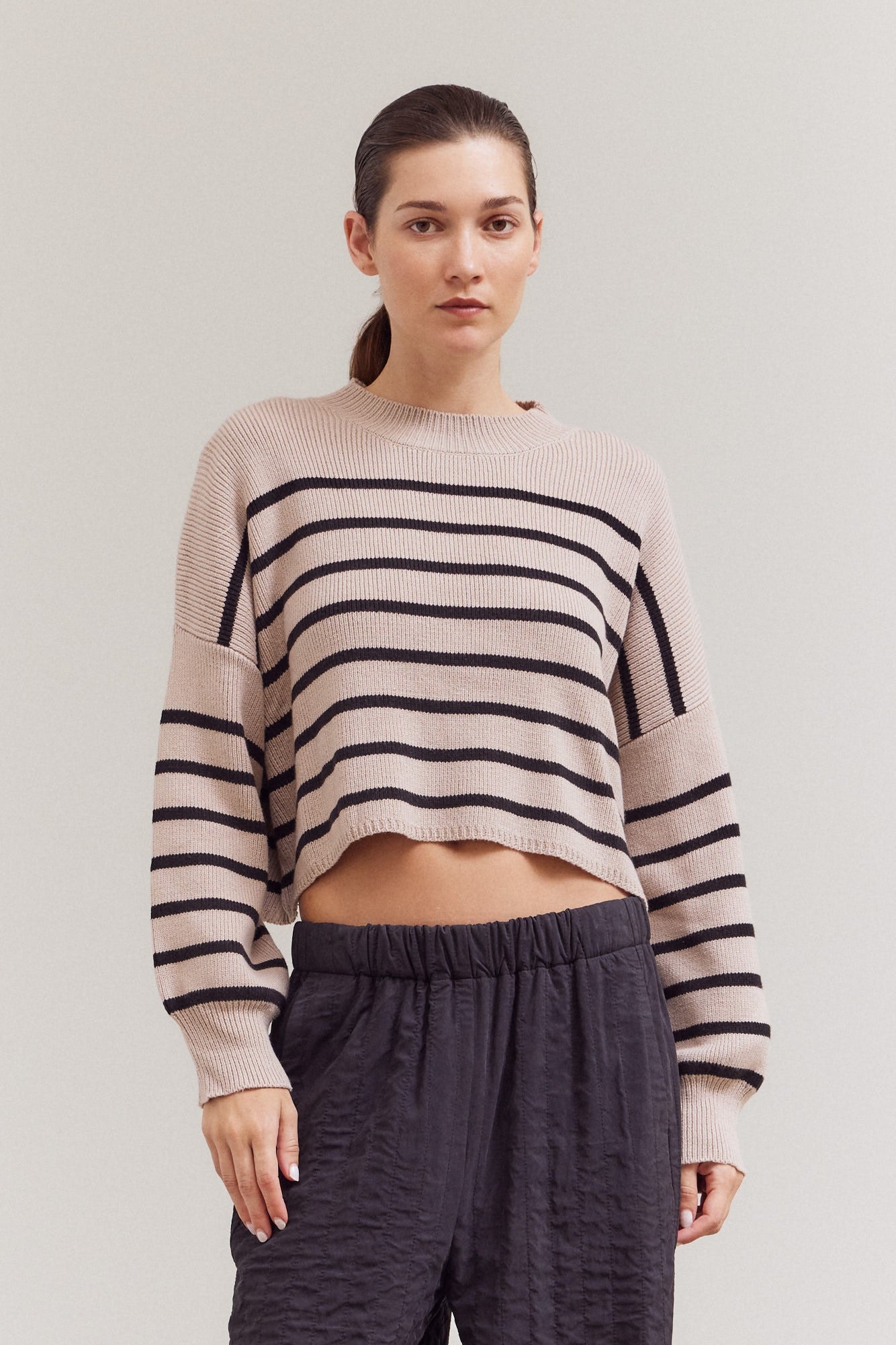 Striped Sweater Crop