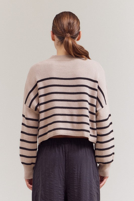 Striped Sweater Crop