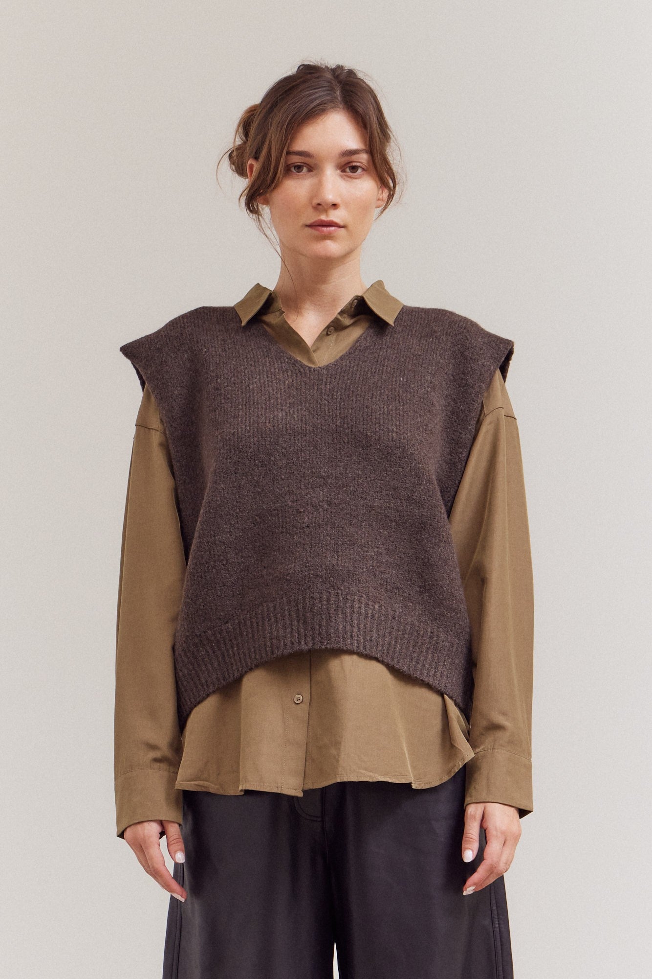 Knit Shell - Dark Umber