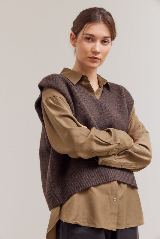 Knit Shell - Dark Umber