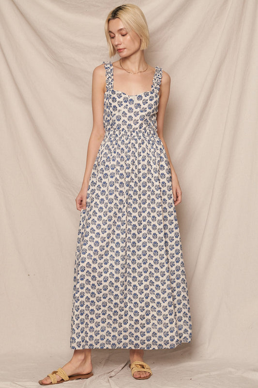 Azure Breeze Open-Back Maxi