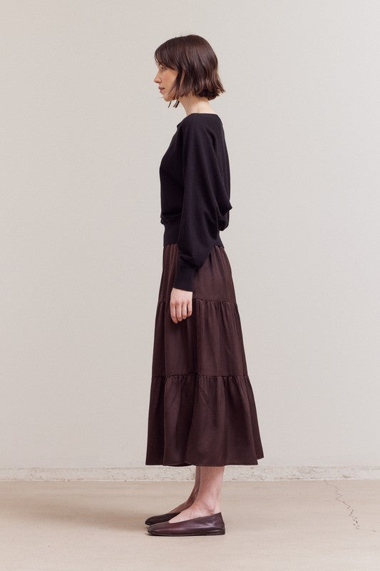 Black Batwing Knit Top