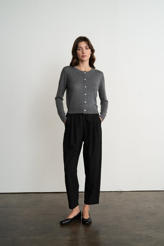 Soft Crew Neck Cardigan