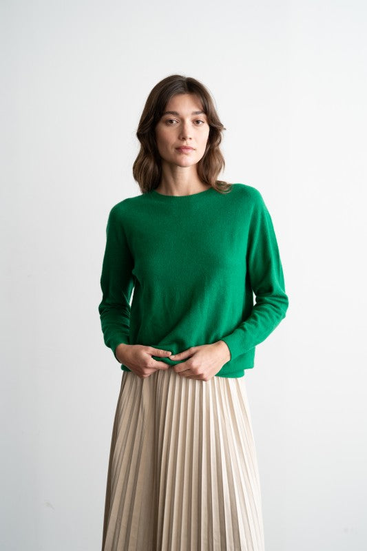 Green Soft Classic Sweater