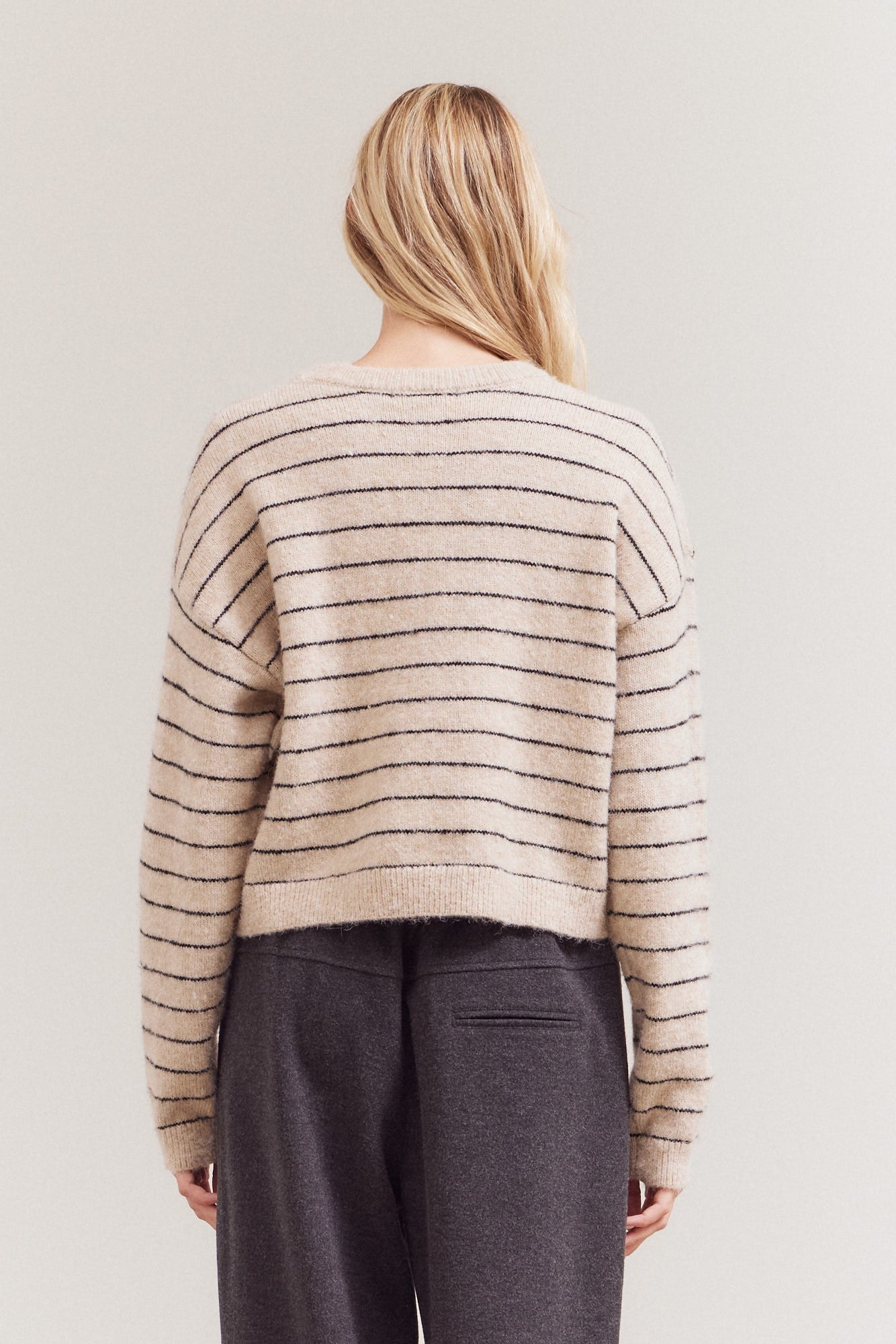 Striped Drop Shoulder Sweater