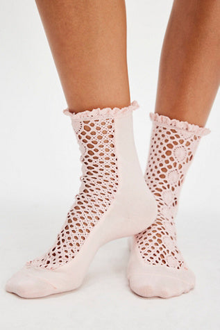 Rubies Crochet Socks - Strawberry