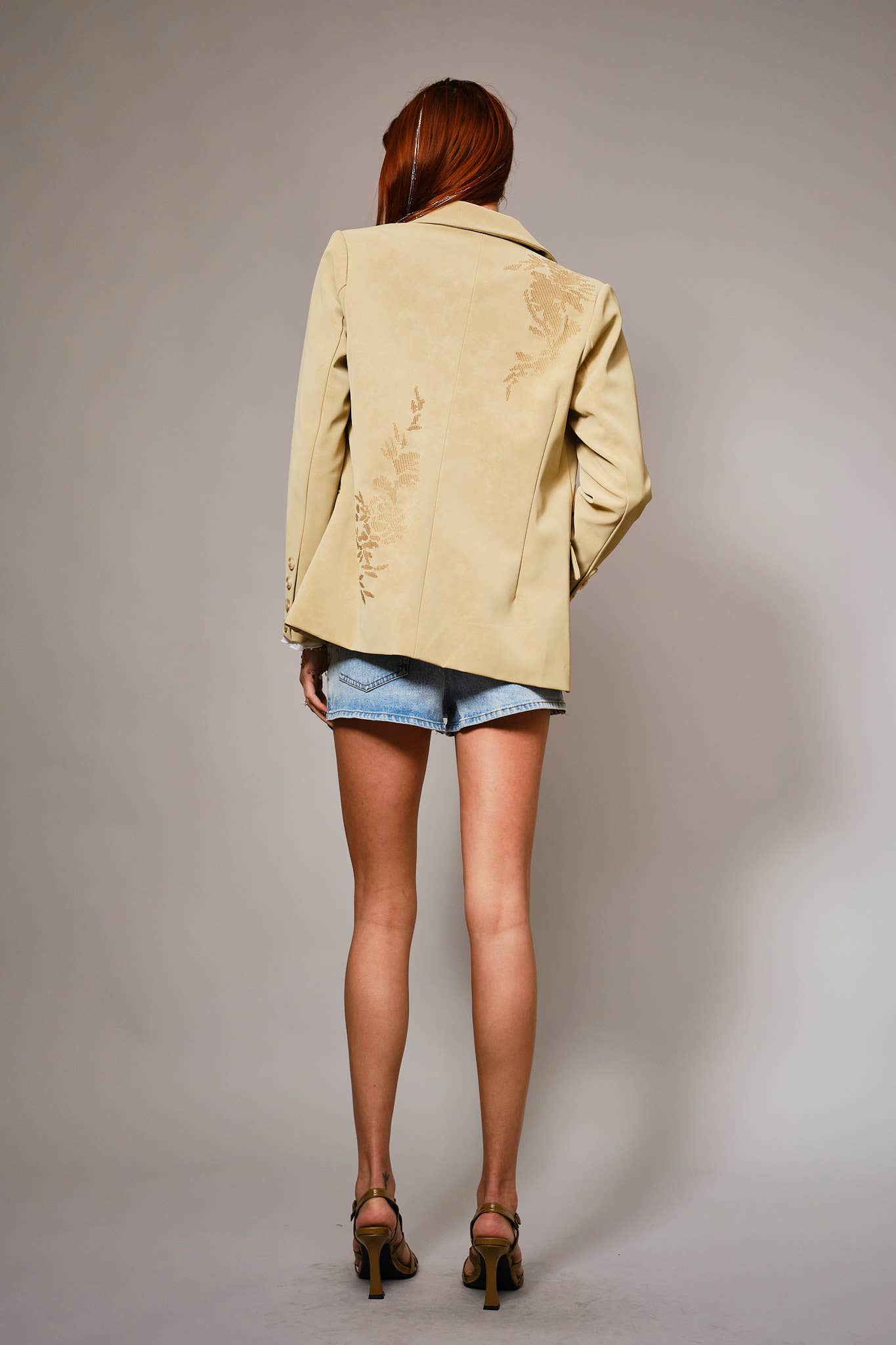 Western Motif Embroidered Blazer