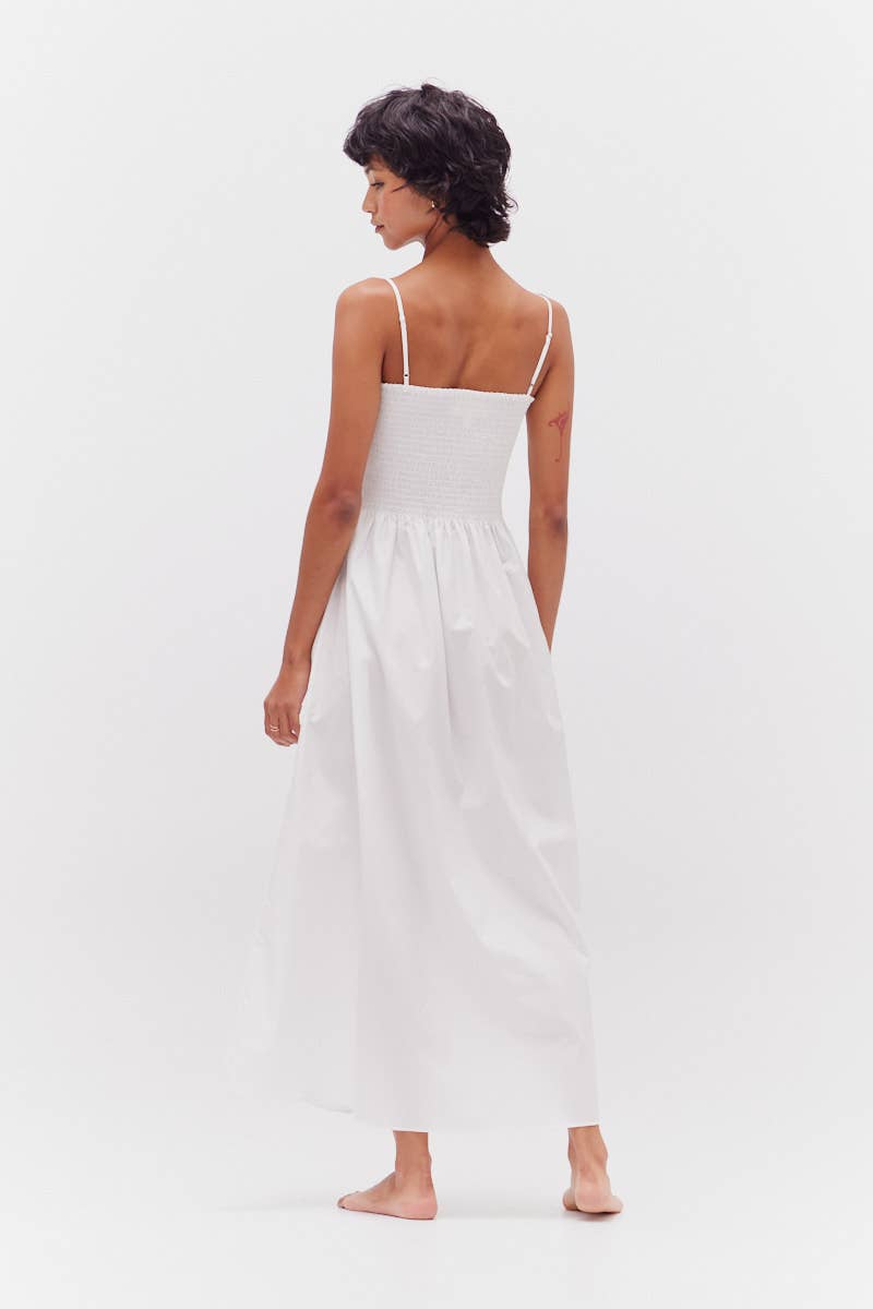  SMOCKED TOP MAXI DRESS
