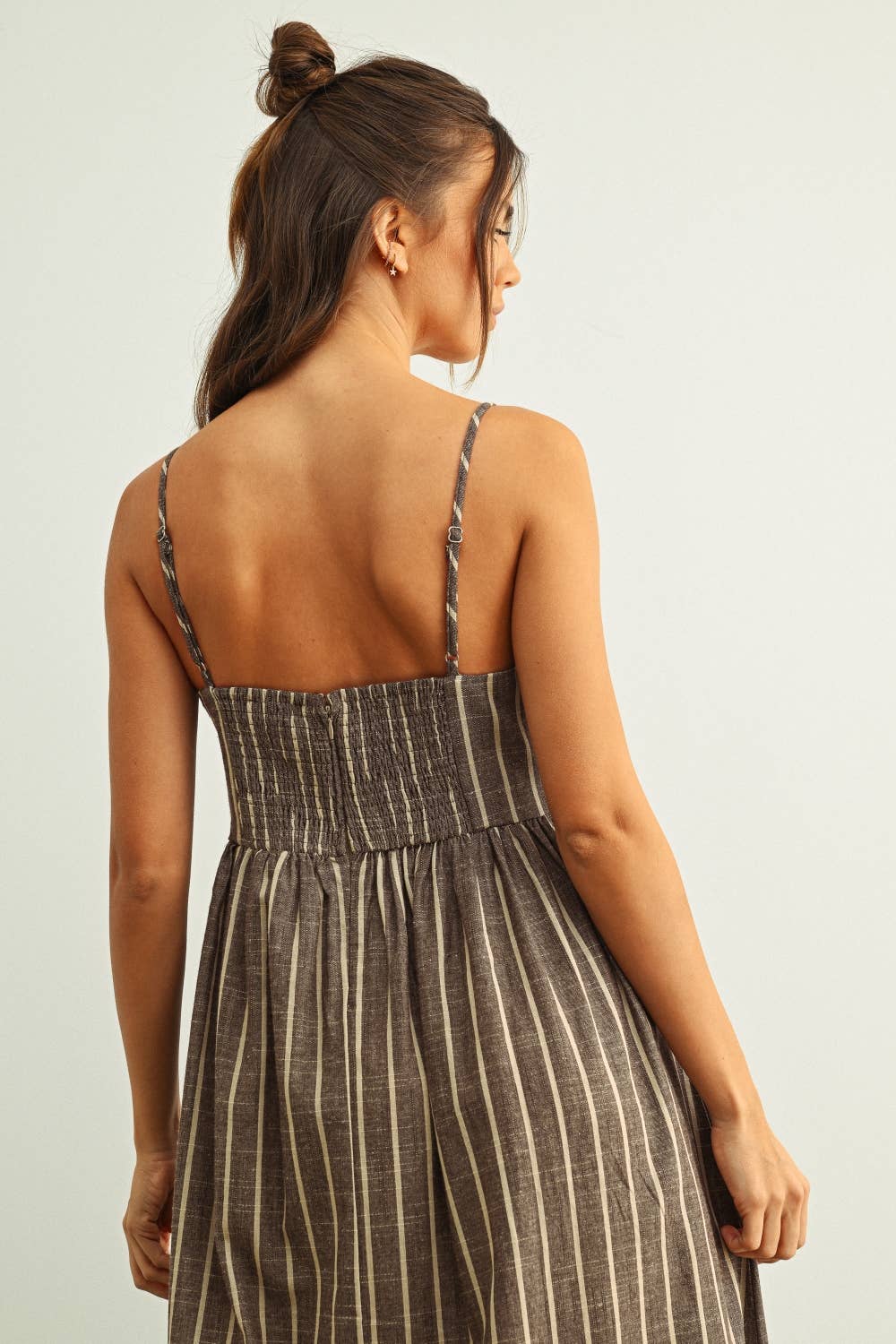 STRIPE PATTERN LONG DRESS