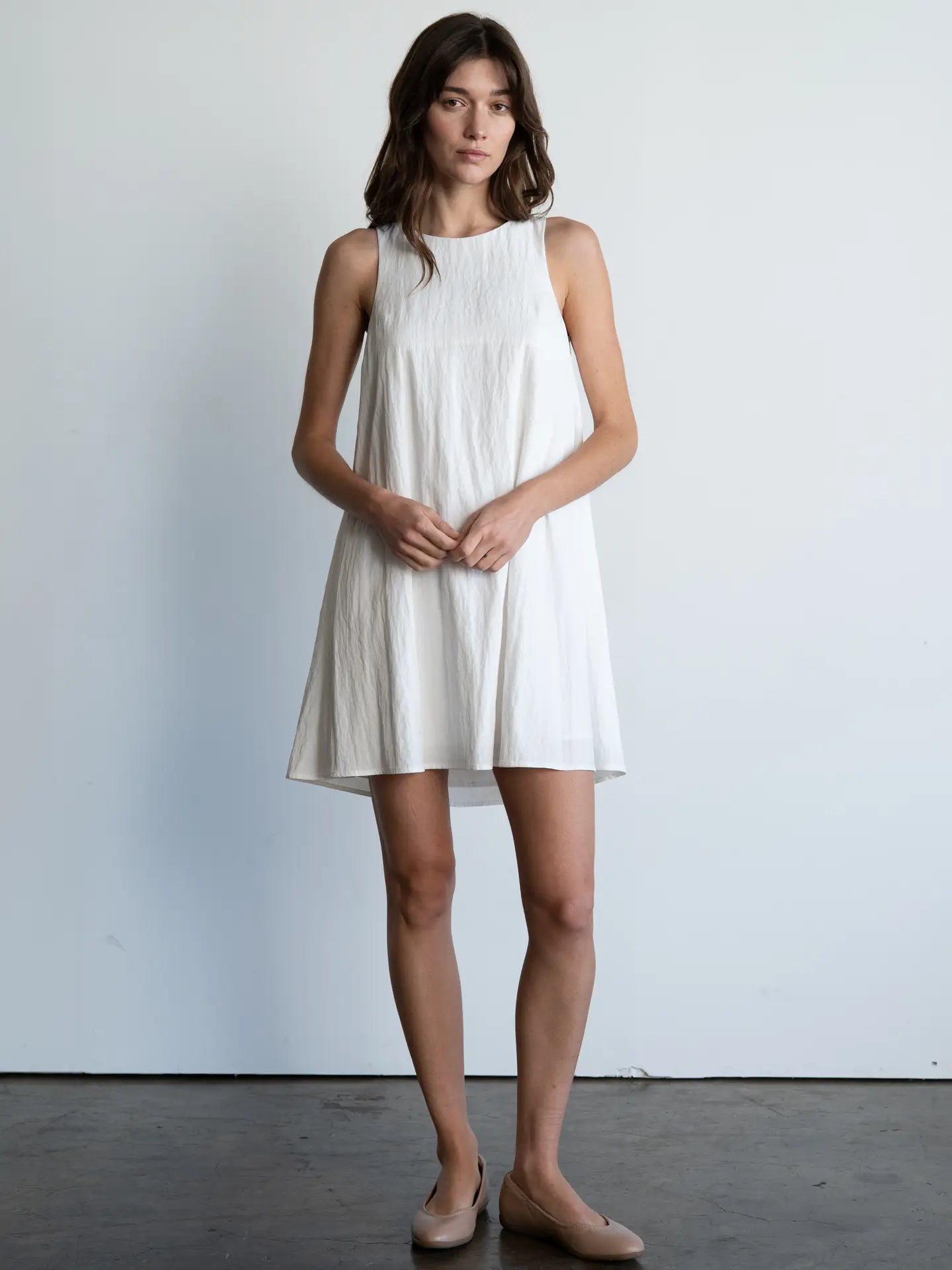 White Simplicity A-Line Mini Dress