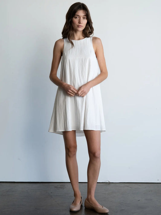 White Simplicity A-Line Mini Dress