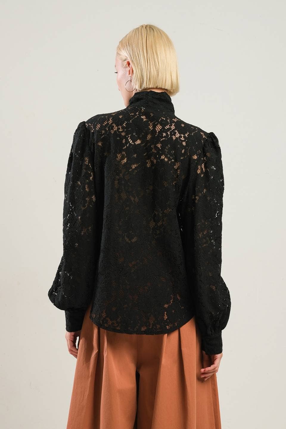 Black Lace Top w/Bow