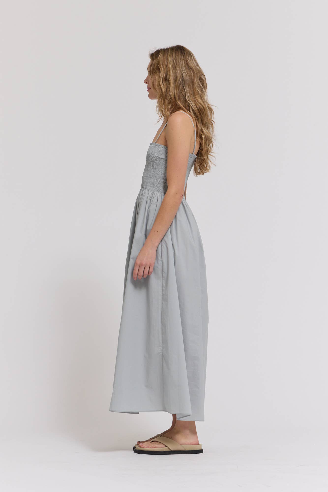  SMOCKED TOP MAXI DRESS