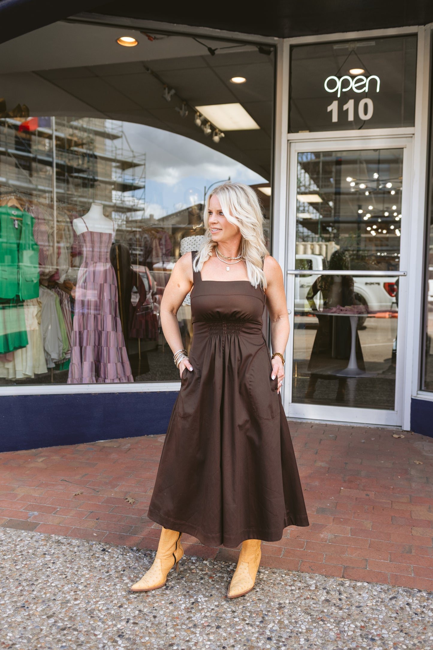 Irene Dress - Brown