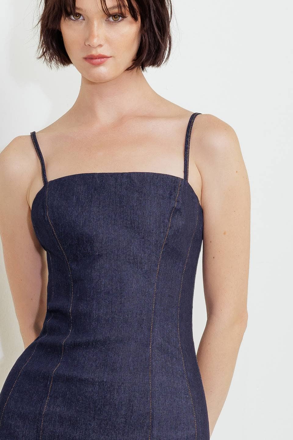 Dark Denim Midi Dress