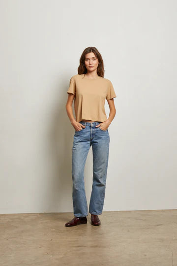 Perfect White Tee - Harley - Suede