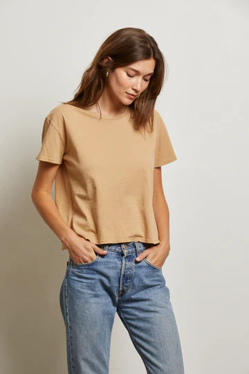 Perfect White Tee - Harley - Suede