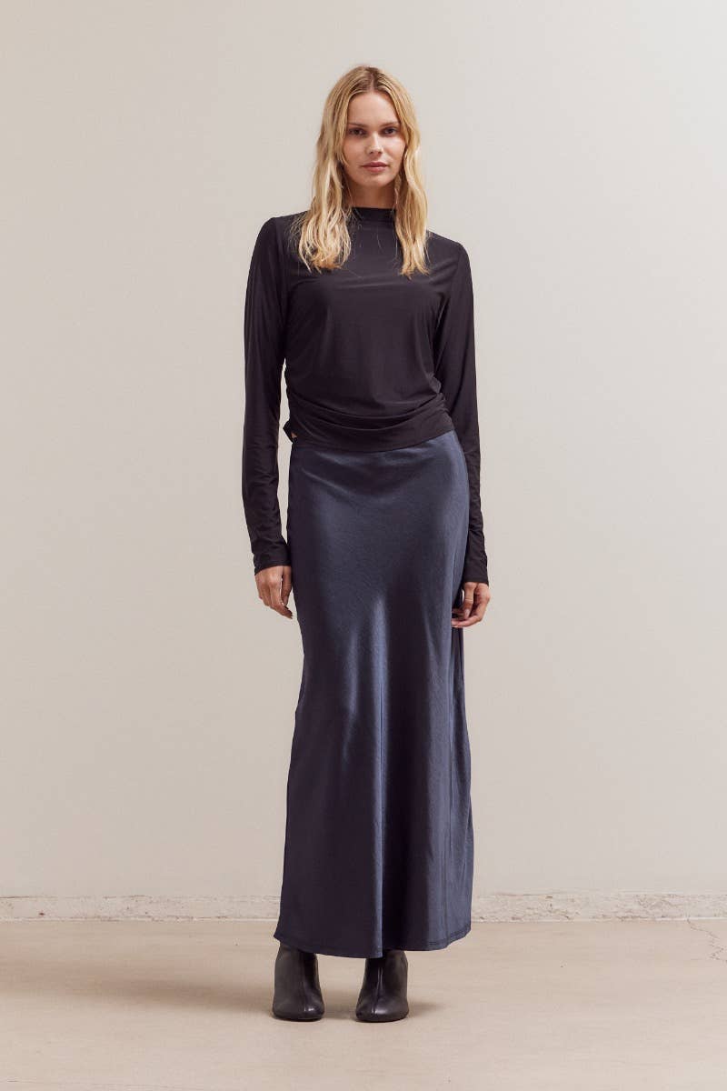 Mermaid Fit Satin Skirt