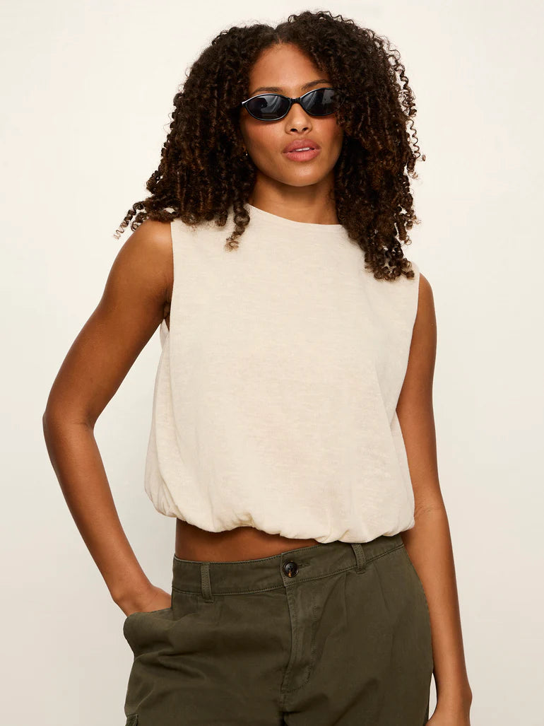 Quinn Bubble Shell Tank - Bone