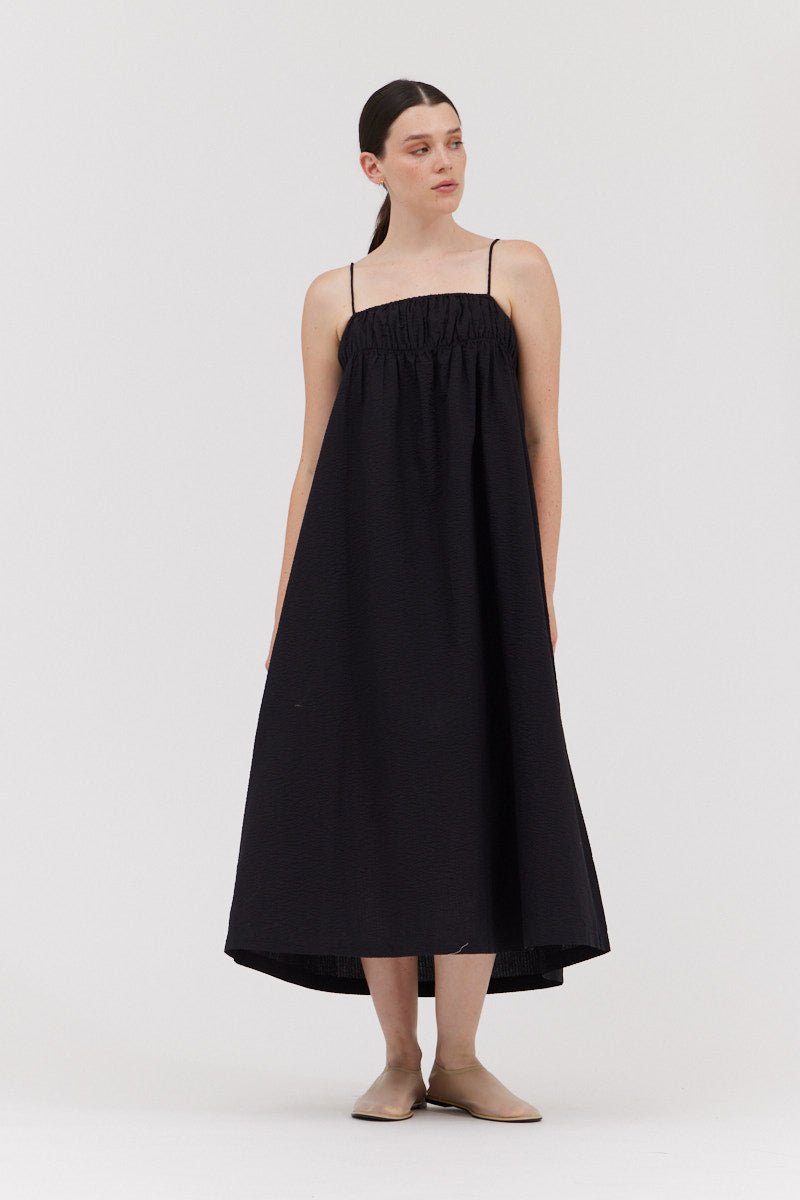 Black Summer Midi Dress