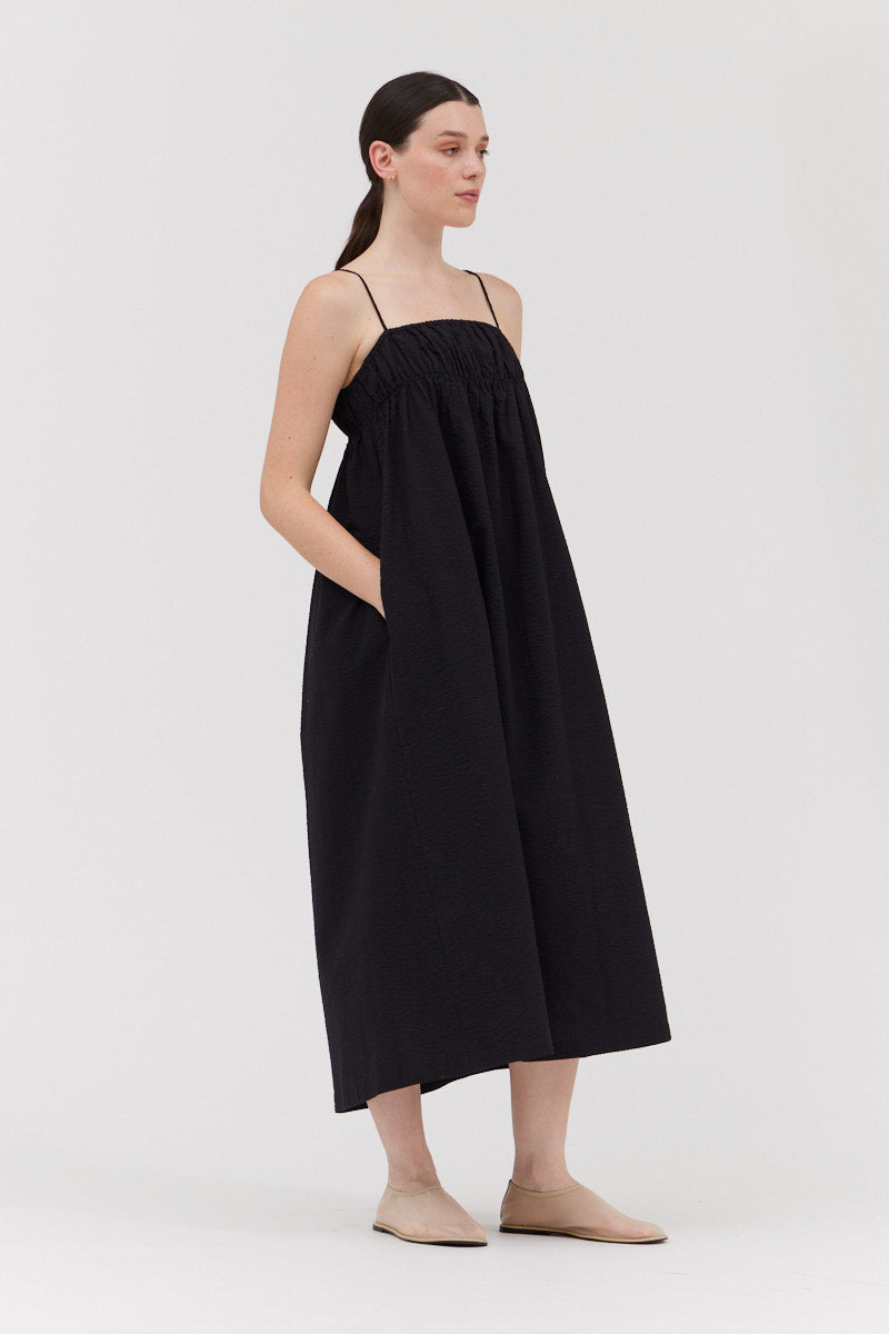 Black Summer Midi Dress