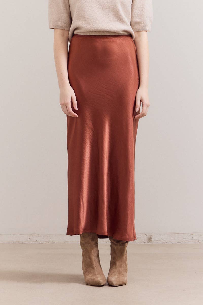 Mermaid Fit Satin Skirt