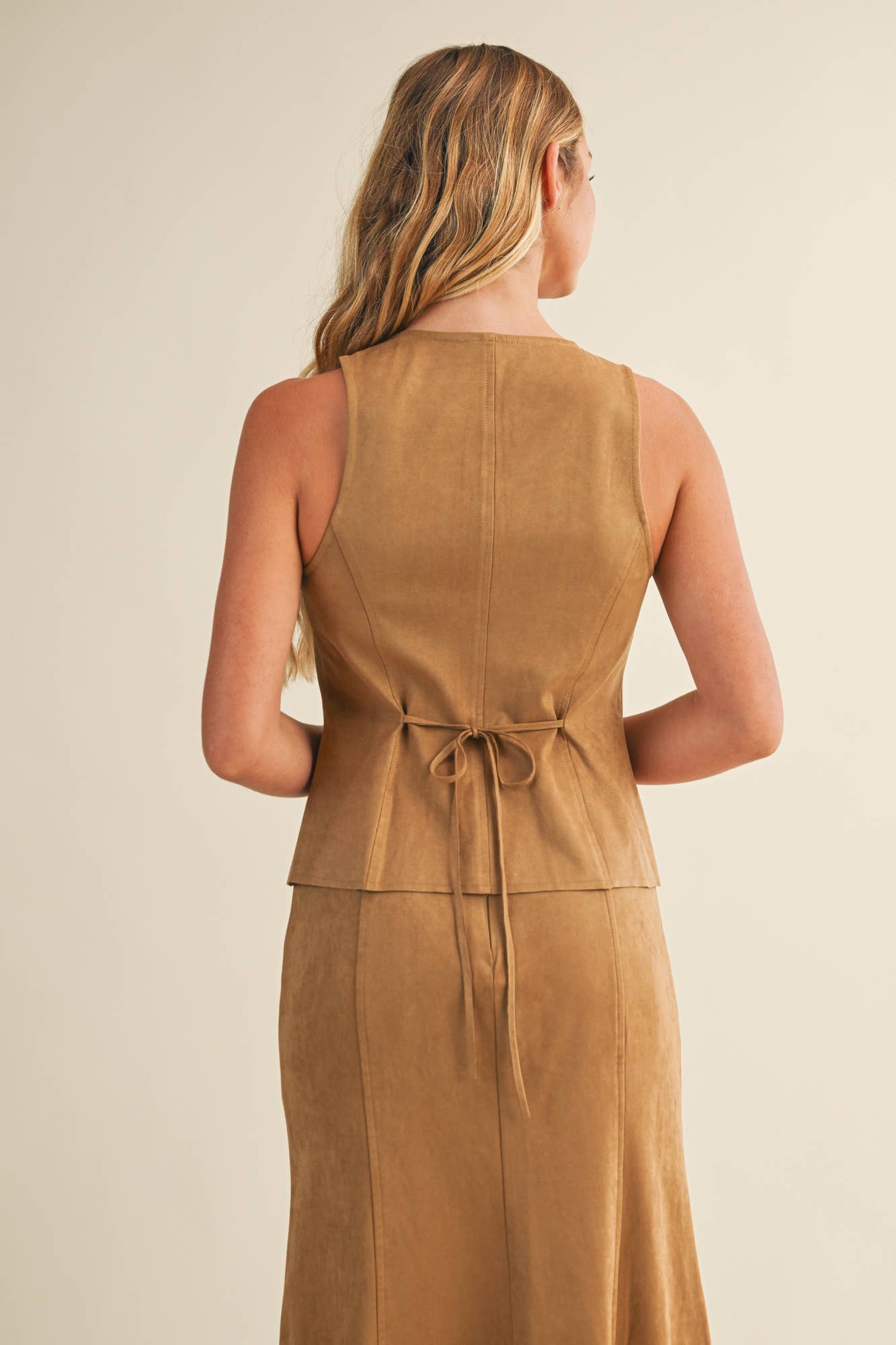 TIE BACK BUTTON CLOSURE VEST