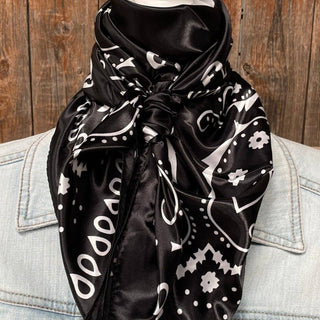 Black & White Paisley Wild Rag/Scarf