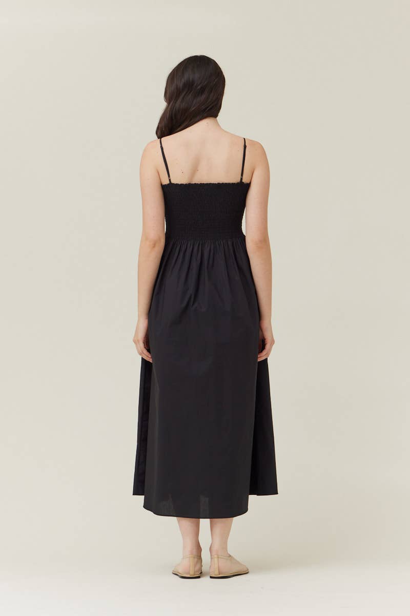  SMOCKED TOP MAXI DRESS
