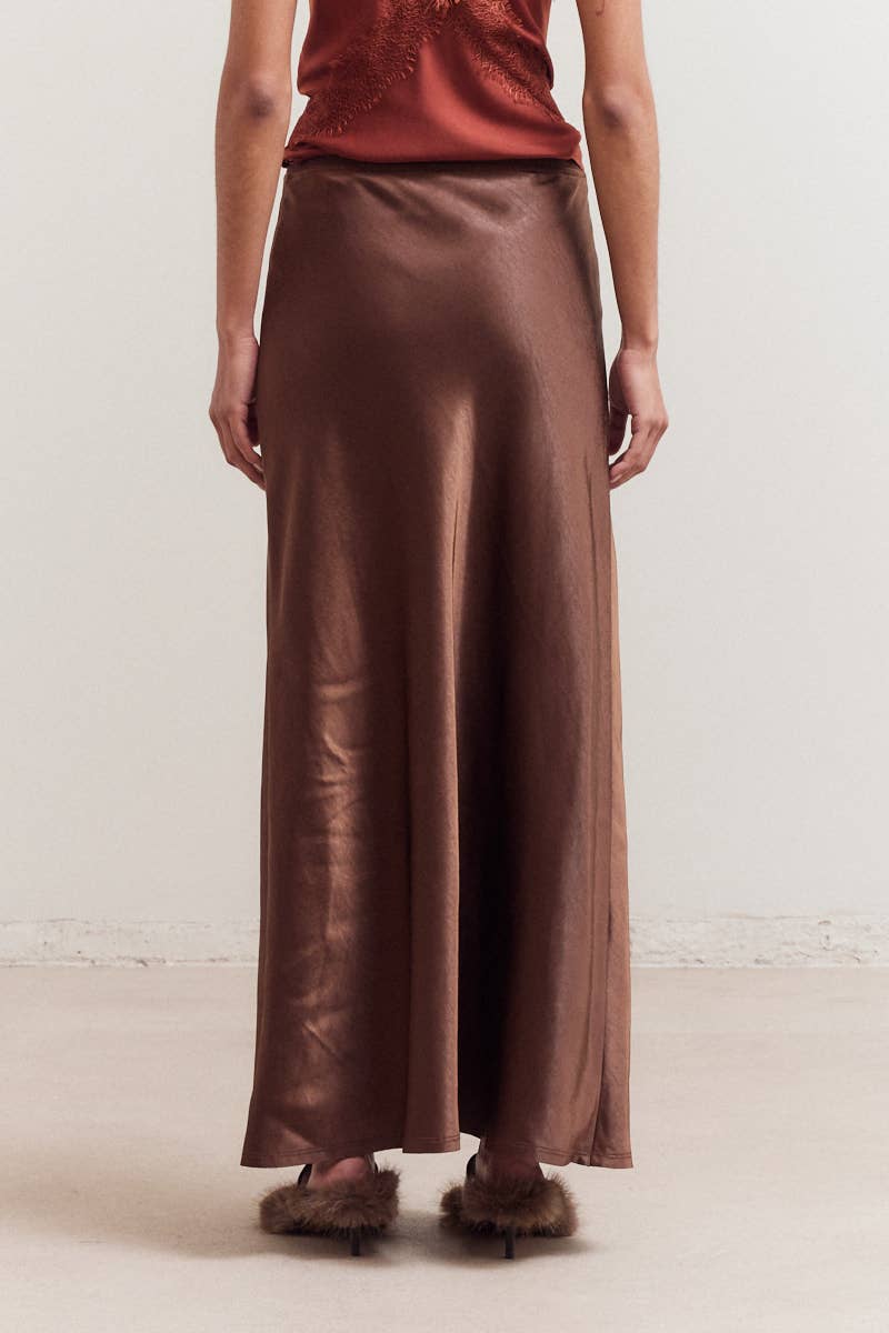 Mermaid Fit Satin Skirt