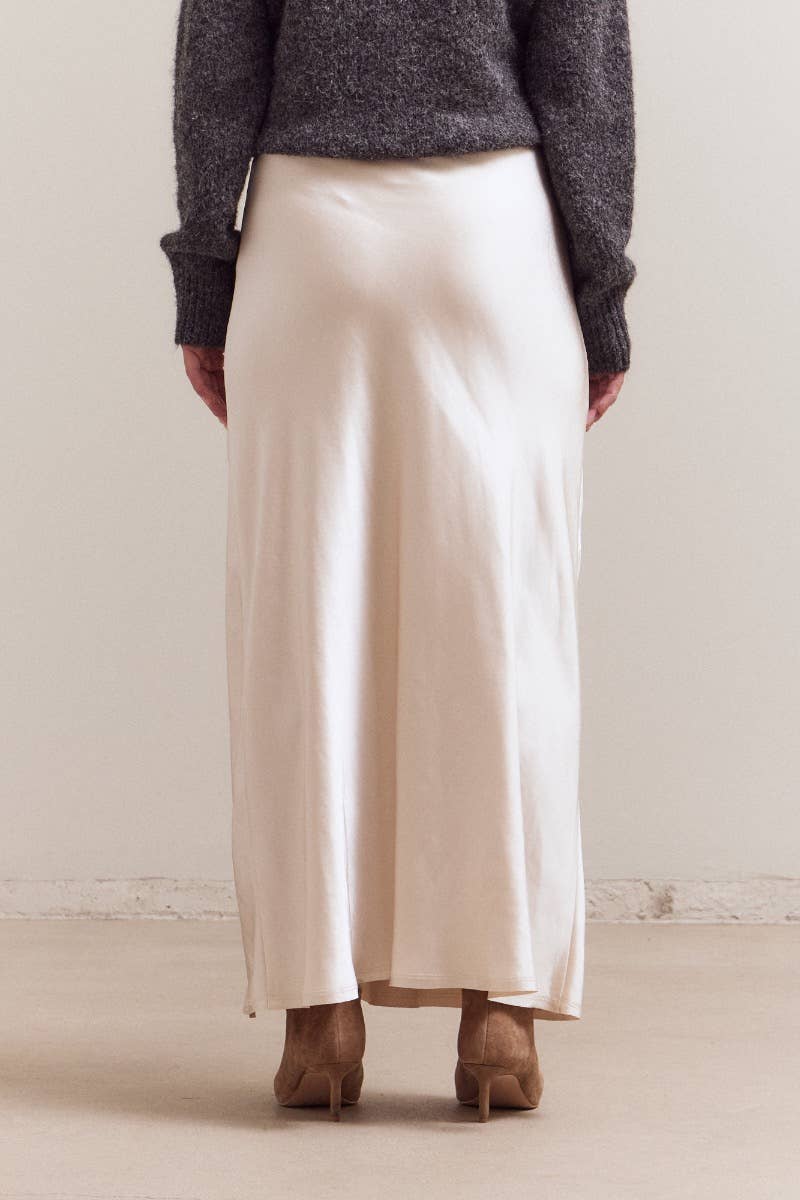 Mermaid Fit Satin Skirt