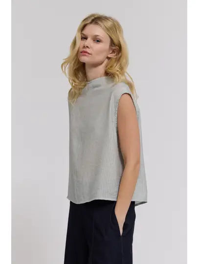 Mock Neck Loose Fit Top