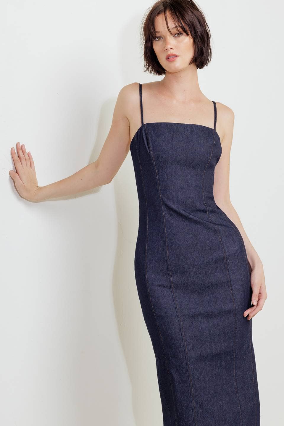 Dark Denim Midi Dress
