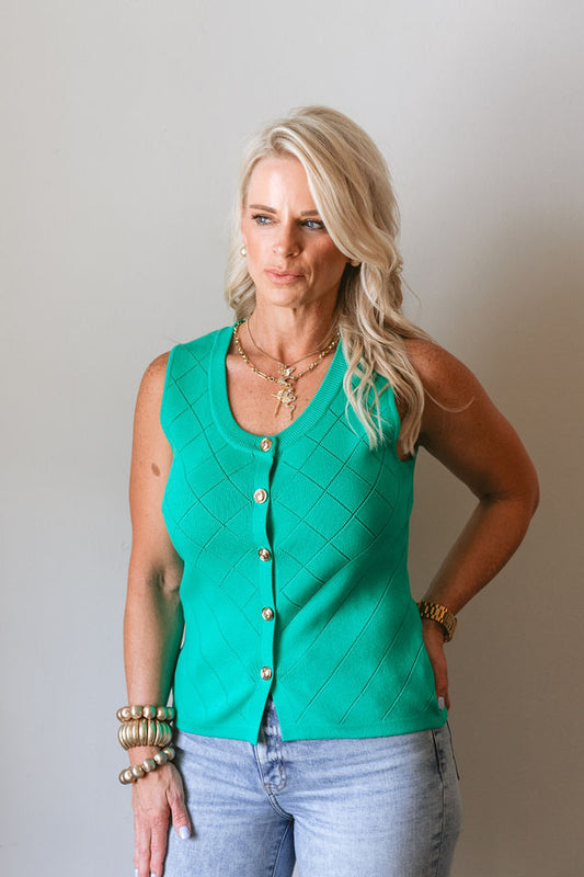 Green Sleeveless Sweater