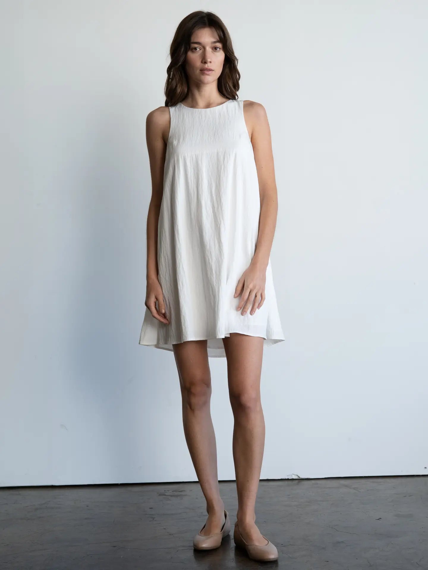 White Simplicity A-Line Mini Dress
