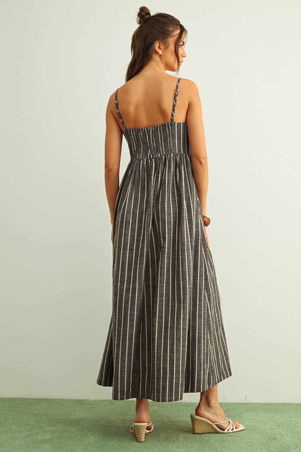 STRIPE PATTERN LONG DRESS
