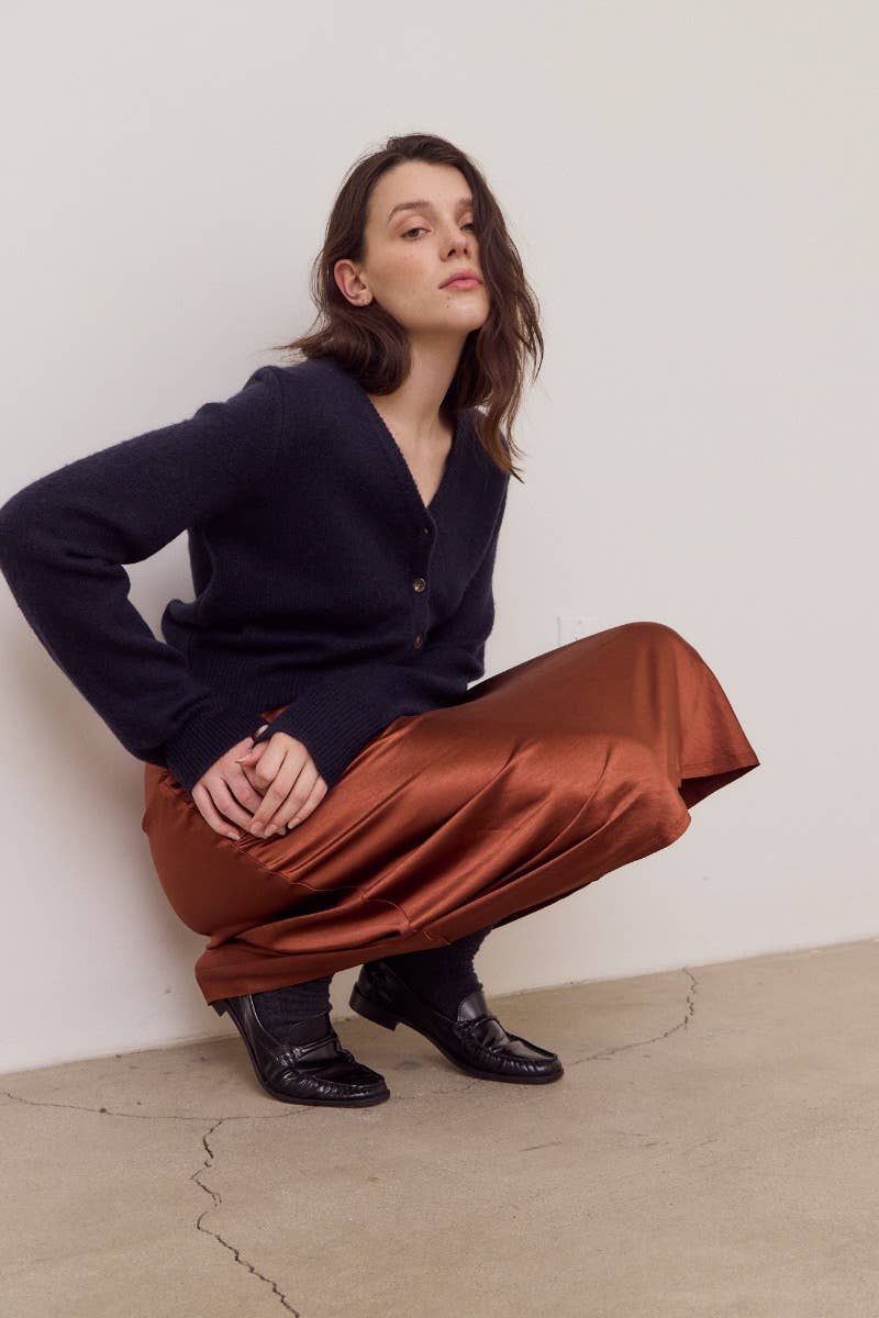 Mermaid Fit Satin Skirt