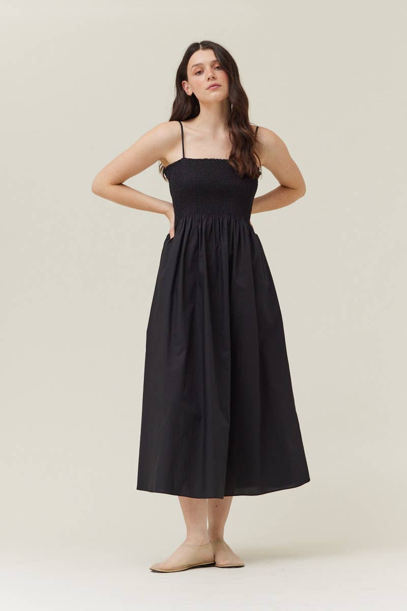  SMOCKED TOP MAXI DRESS