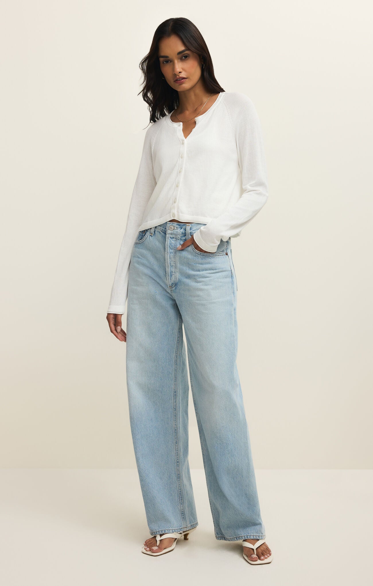 Z Supply Perfect Layer Cardigan - White