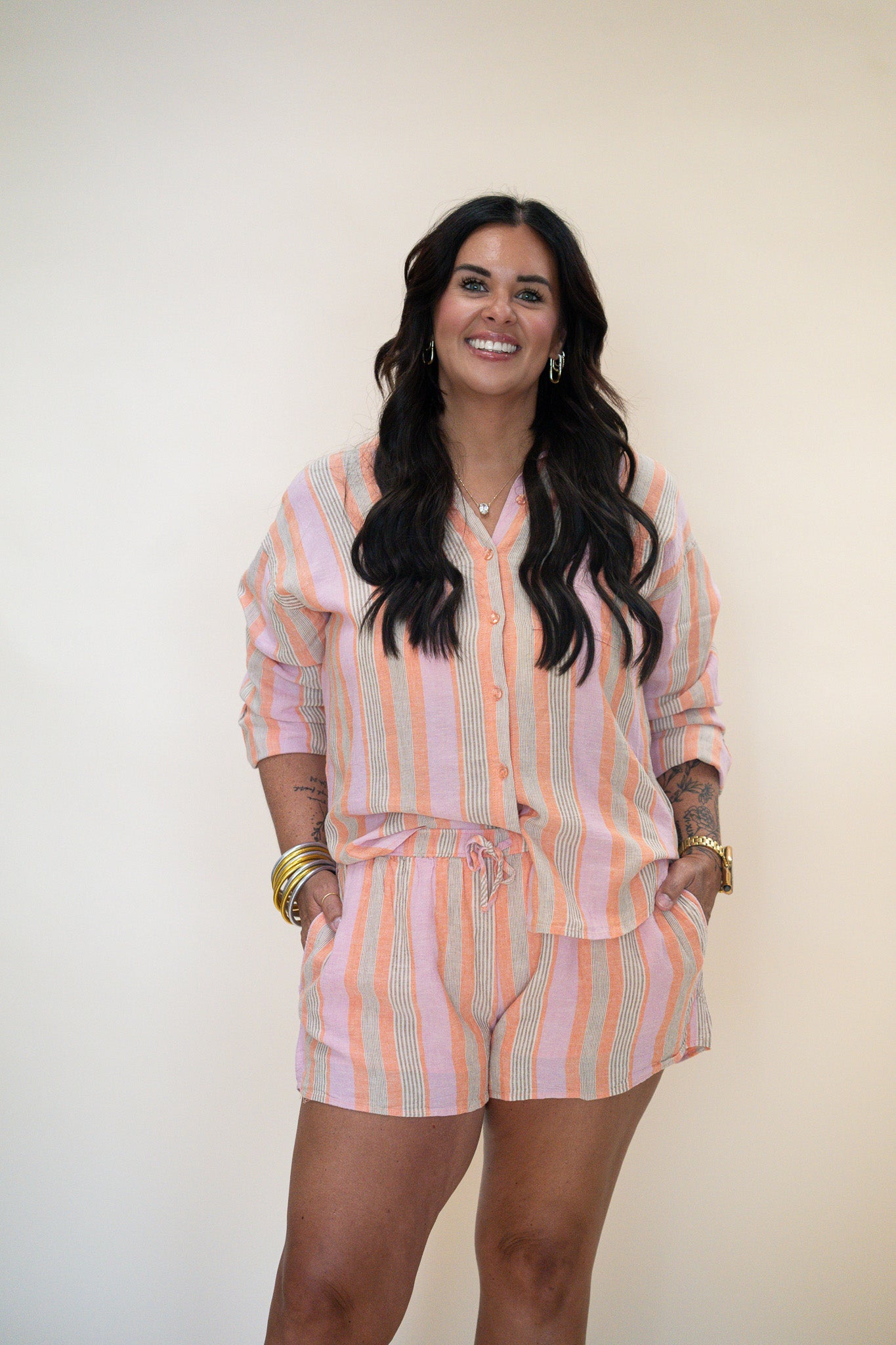The Perfect Striped Linen Button up