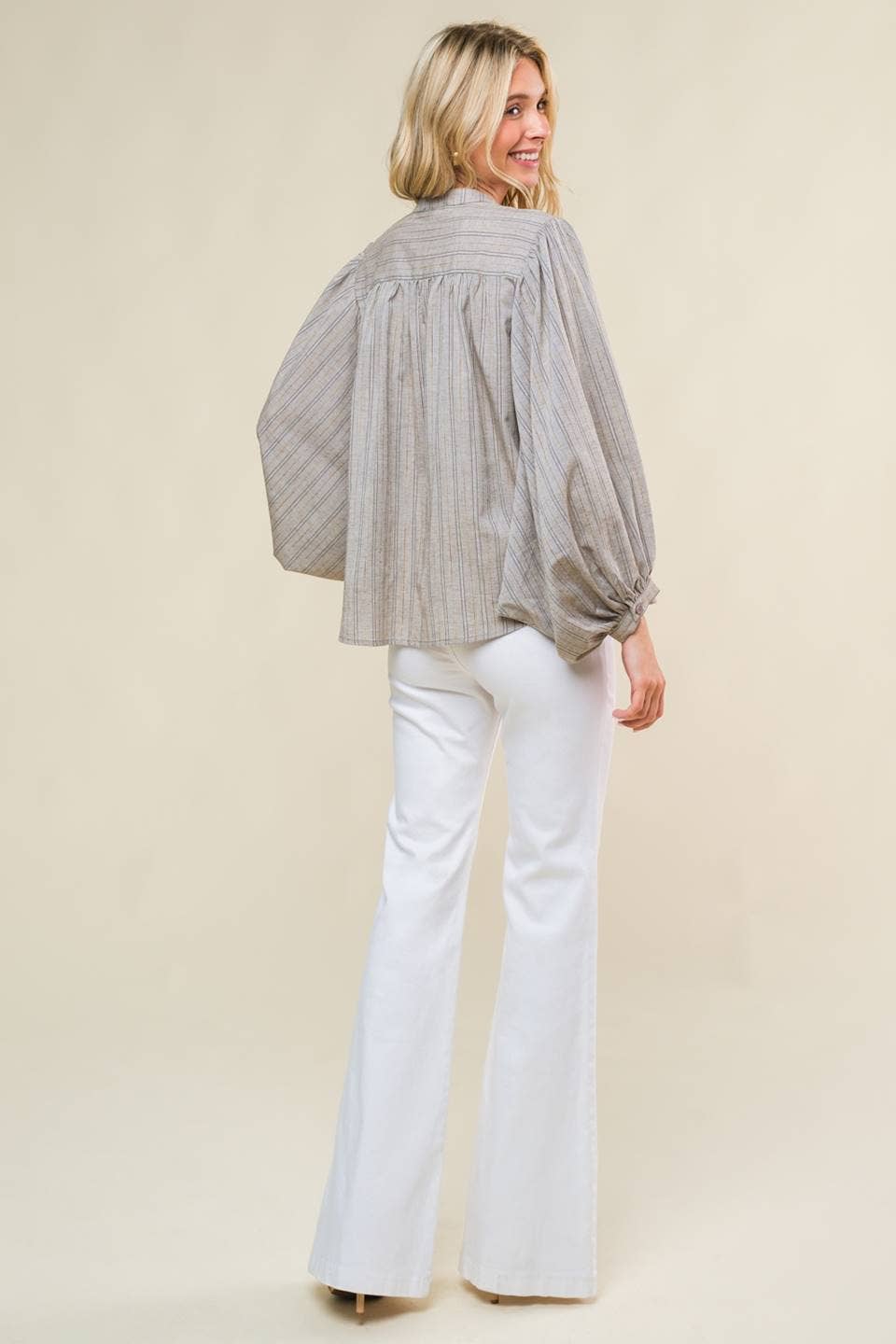 Ivory Striped Top