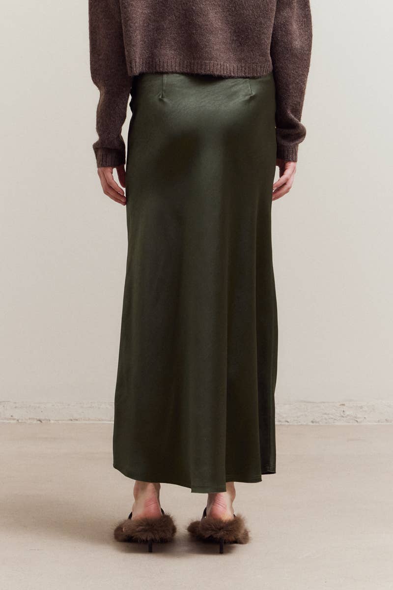 Mermaid Fit Satin Skirt